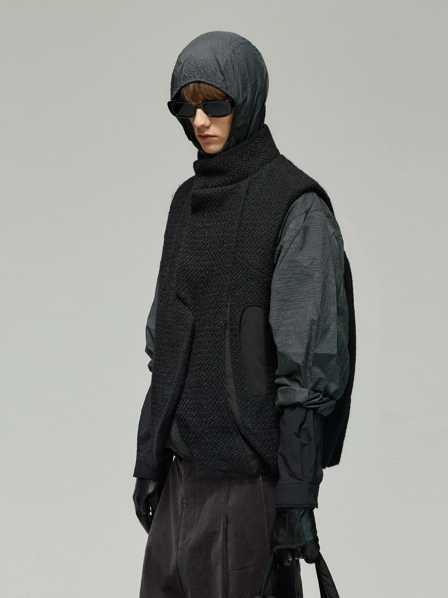 Vintage-Inspired Jacquard Wool-Blend Quilted Vest