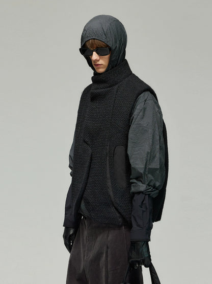 Vintage-Inspired Jacquard Wool-Blend Quilted Vest