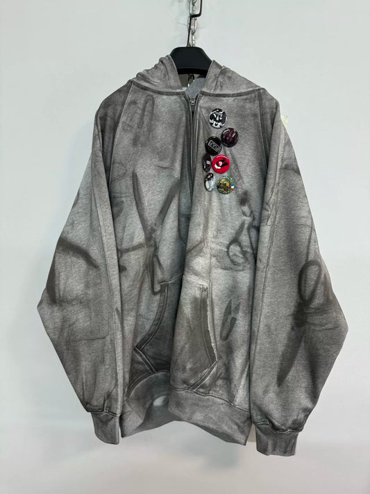 Dirty Dye Badge Hoodie