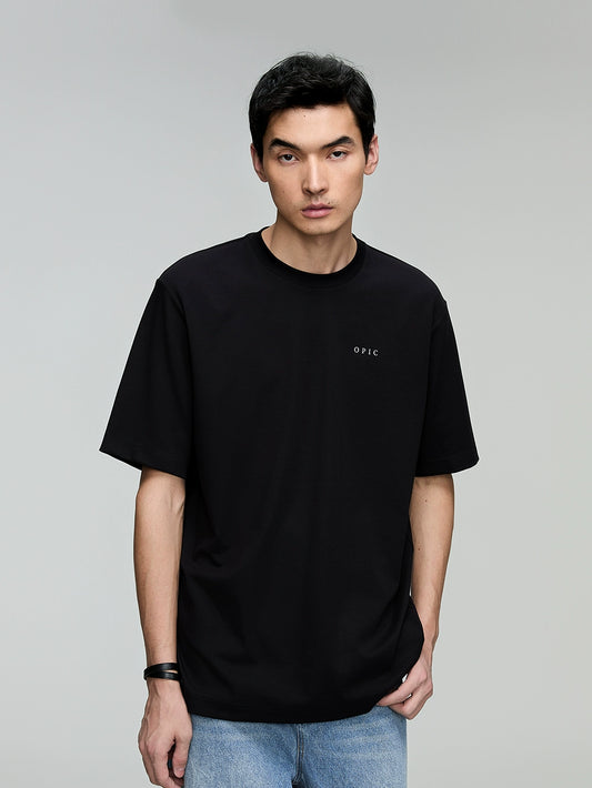 Tri-Color Logo Print Crewneck Tee
