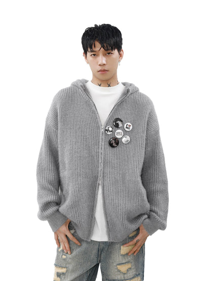 Badge Knit Hoodie