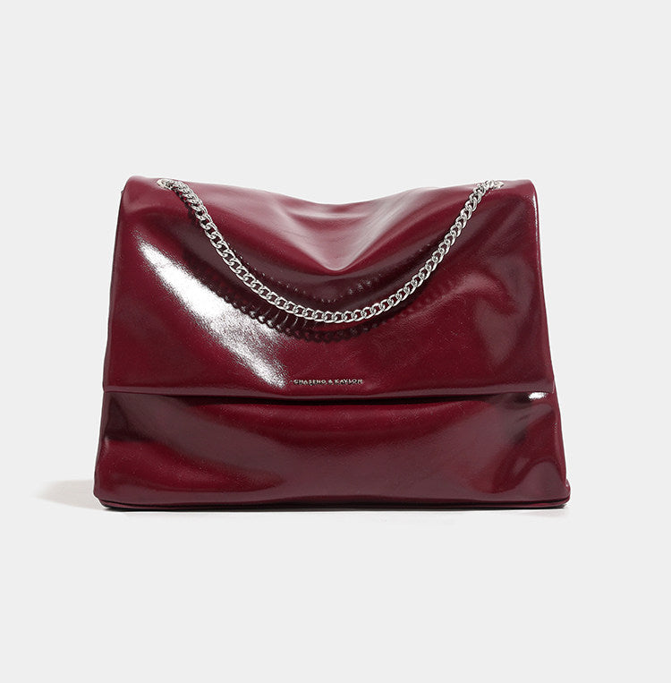 Luxury Split Leather Chain Tote BAG