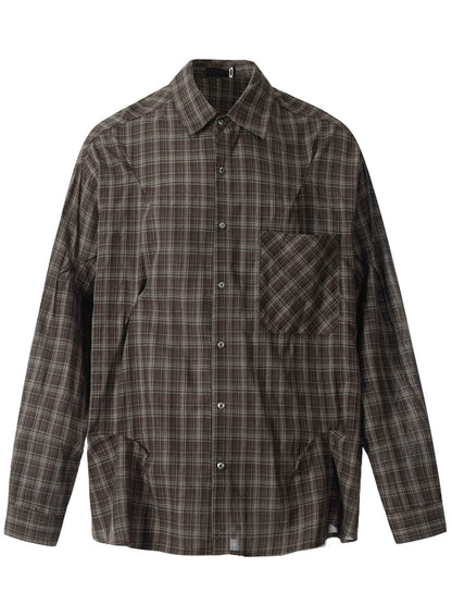 Versatile Retro Plaid Shirt