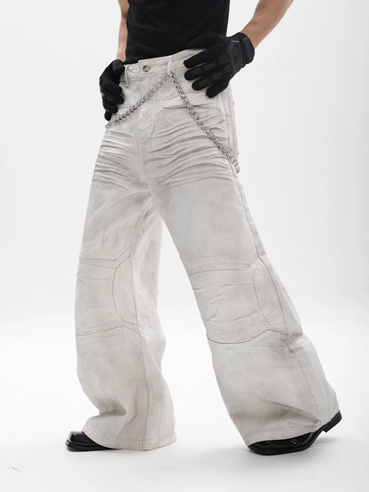 Niche Dirty Curve Denim Pants