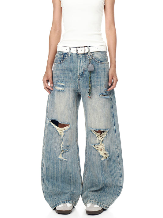 Bamboo Pattern Breaking Machete Jeans