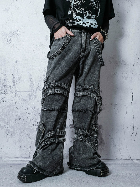 Break Free Punk Black Denim Pants