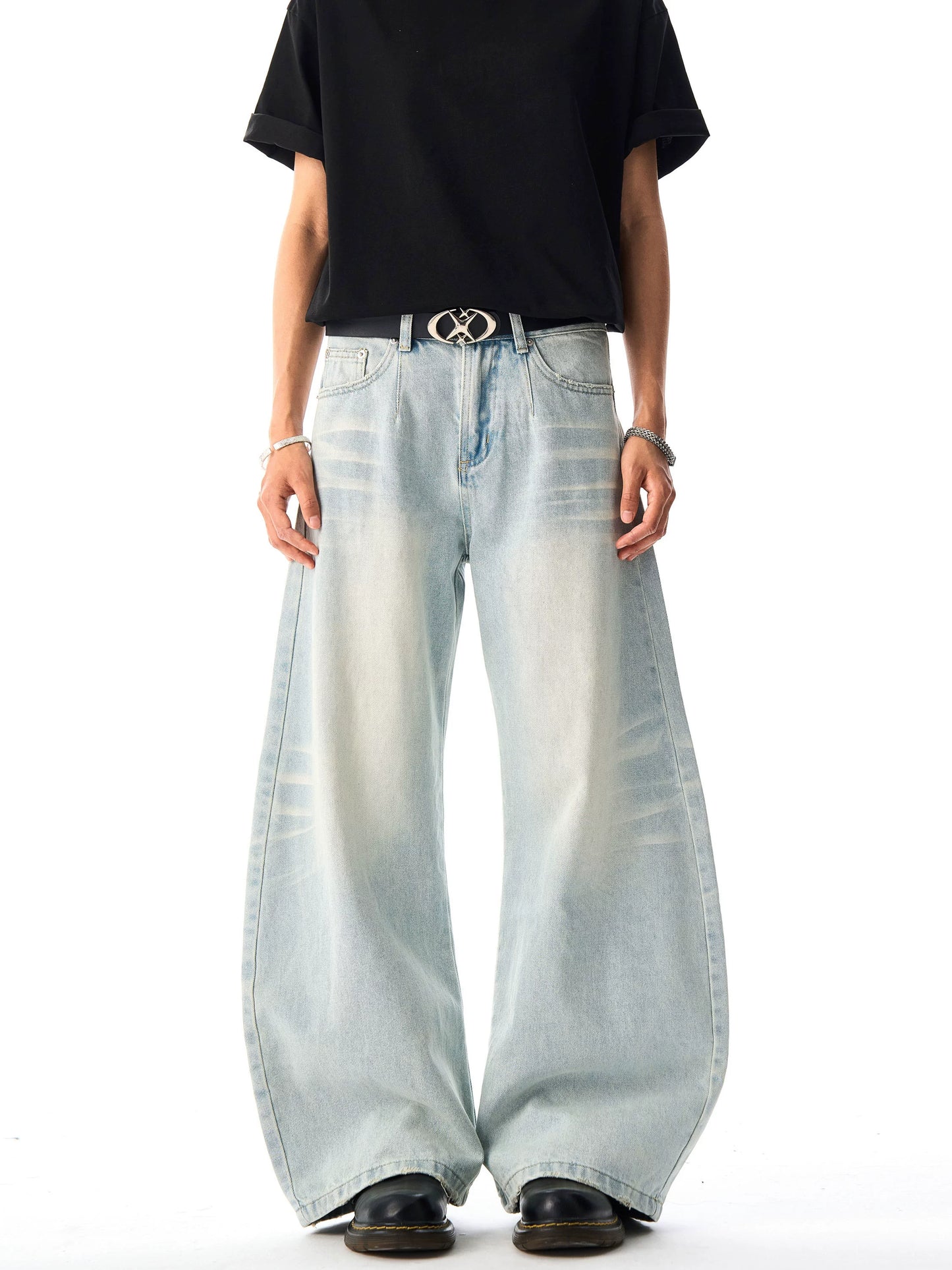 Retro Washed Cat Whisker Jeans