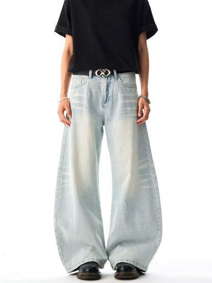Retro Washed Cat Whisker Jeans