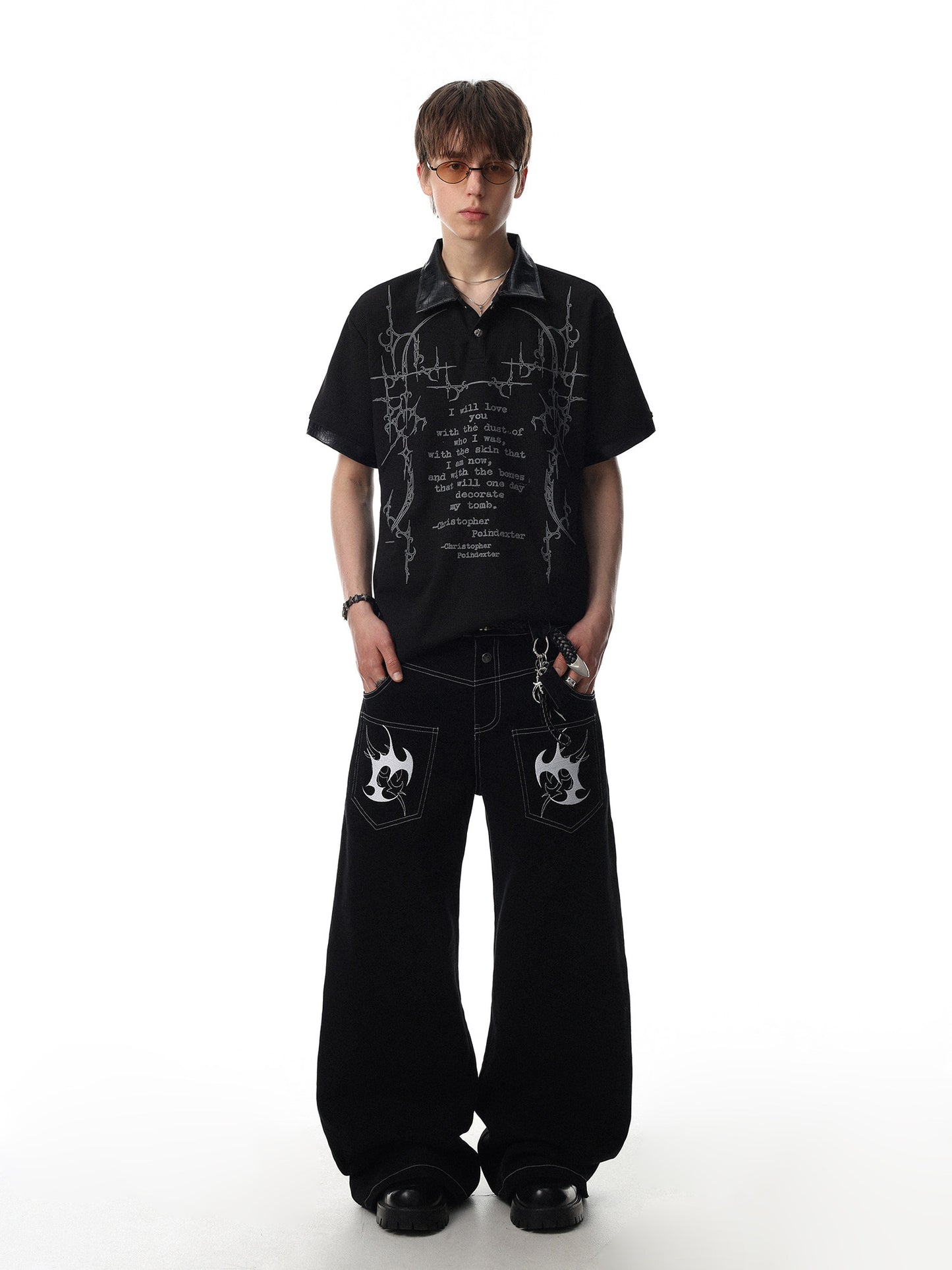 Vintage Gothic Waffle Polo