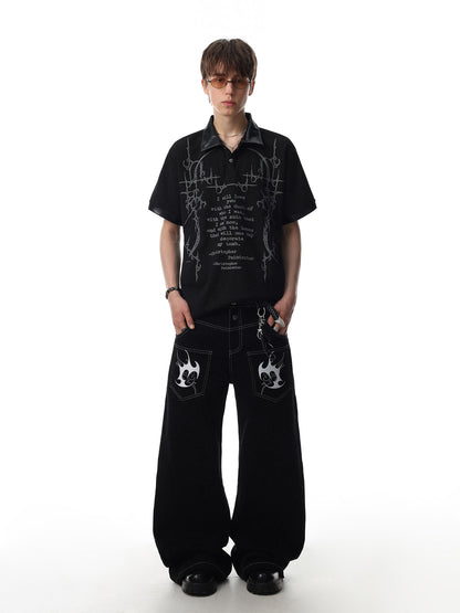 Vintage Gothic Waffle Polo