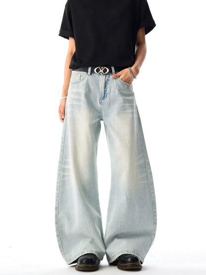 Retro Washed Cat Whisker Jeans
