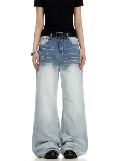 Gradient Washed Bootcut Jeans