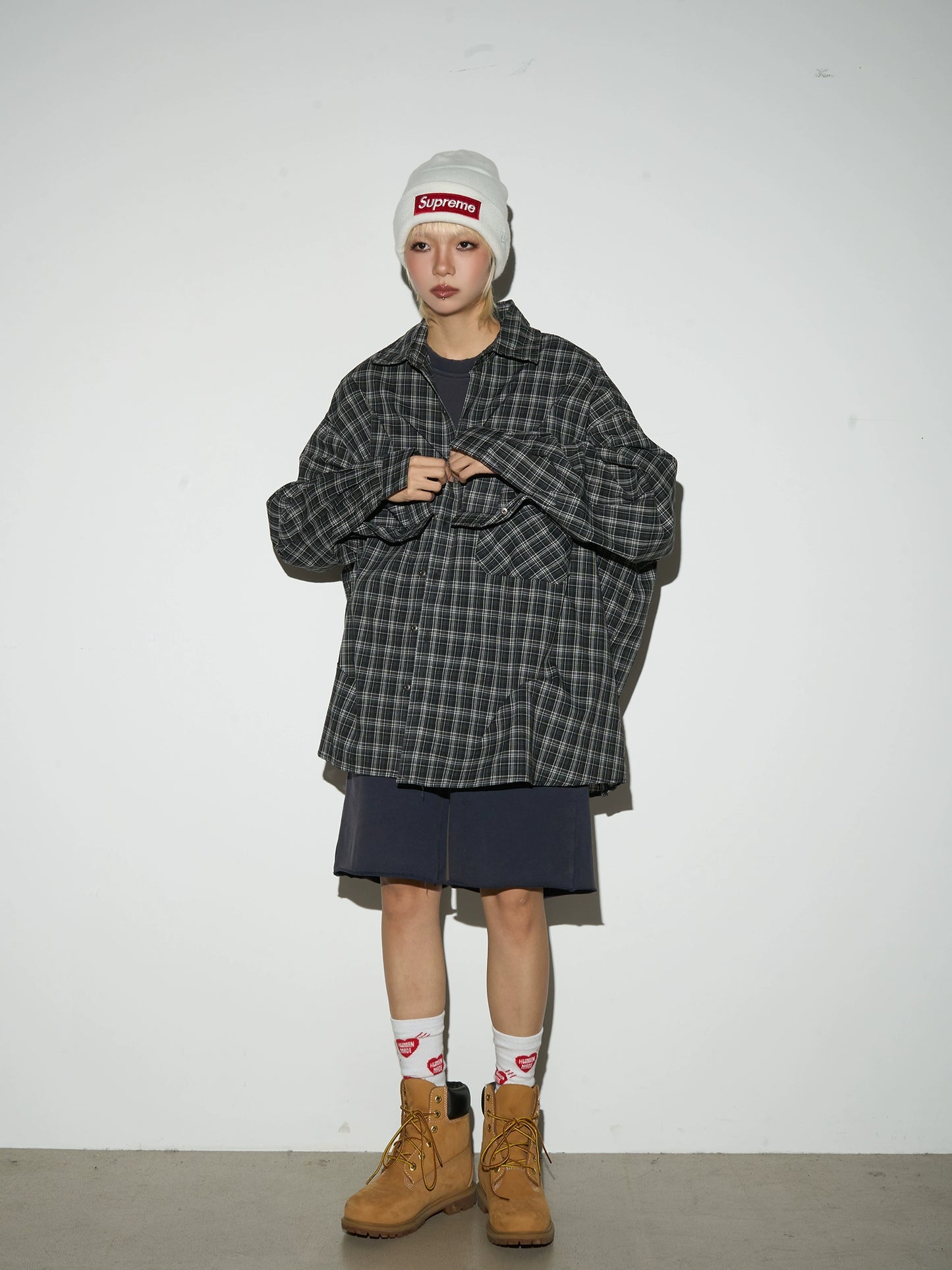 Versatile Retro Plaid Shirt