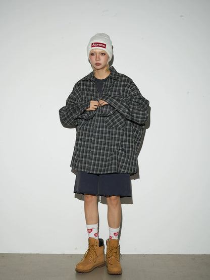 Versatile Retro Plaid Shirt