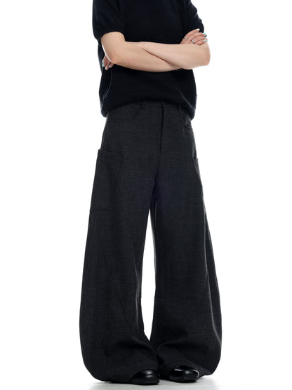 Curved Wide Leg PANTS