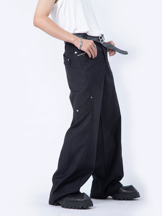 Niche Splicing Suit Cargo Pants