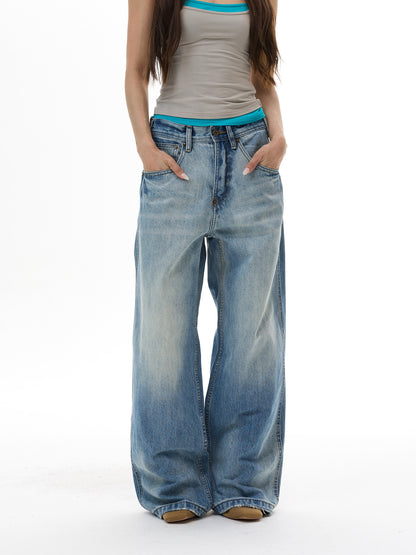 Washed Paris Buckle Jeans