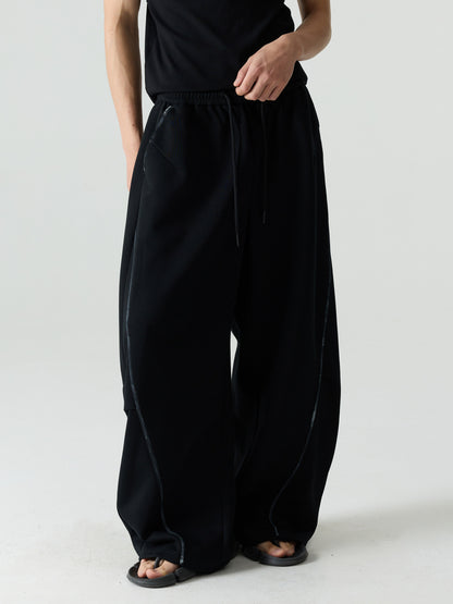 Graffiti Wide-Leg Sweatpants