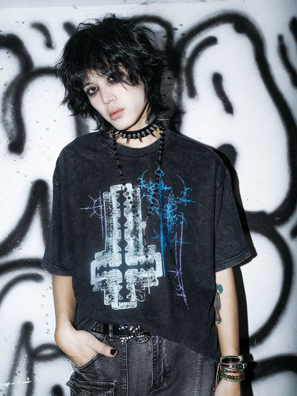 Blade Cross Washed Tee