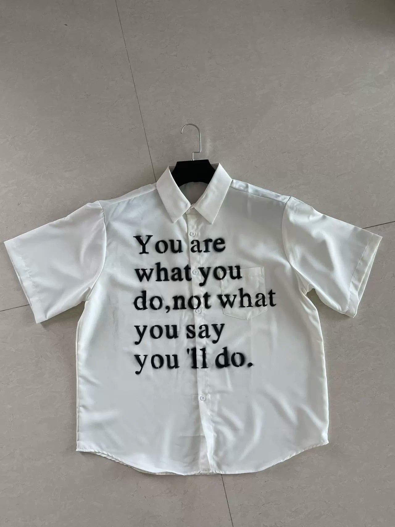 Niche Design Letter Loose Shirt