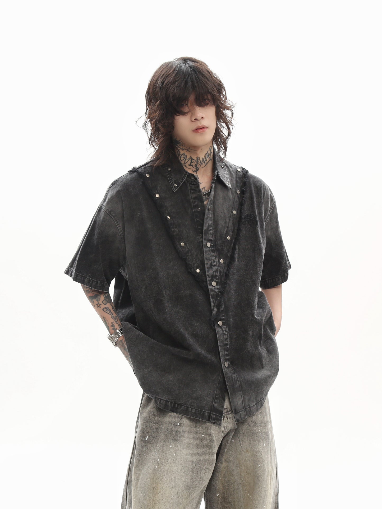 Studded Denim Shirt