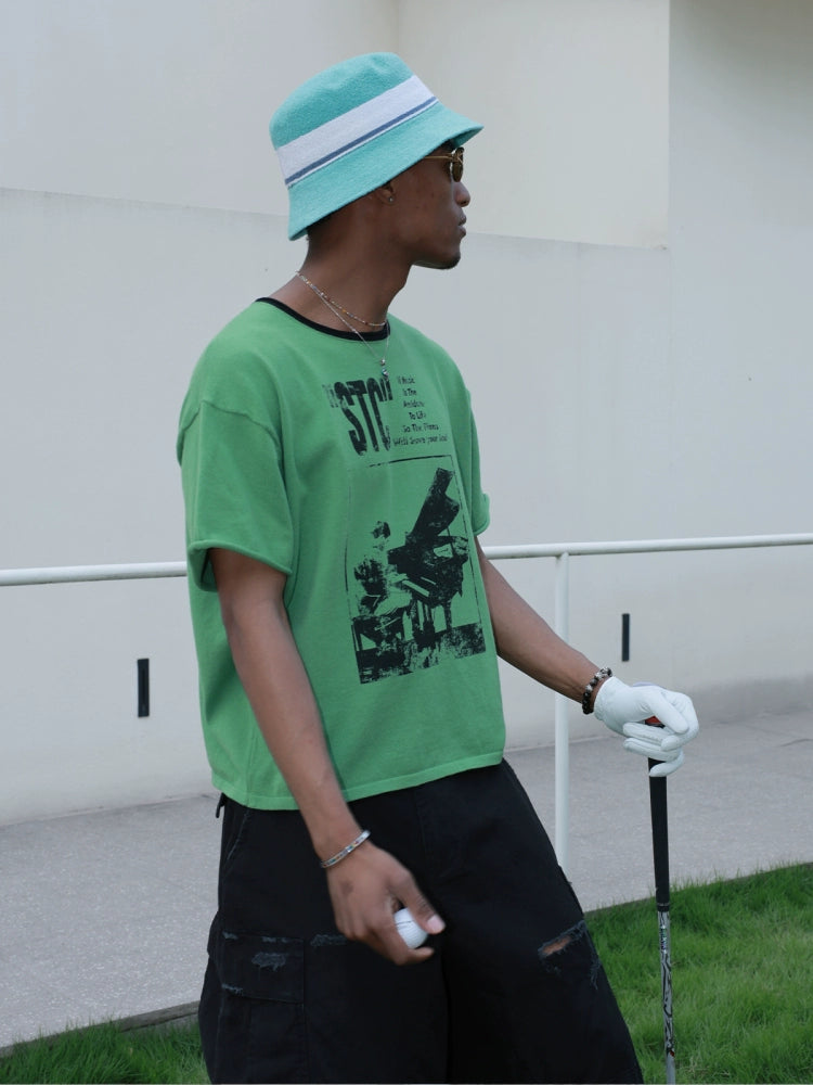 Contrast Boxy Short Sleeve Tee