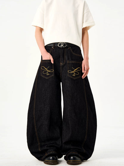 Reverse Embroidered Denim Jeans