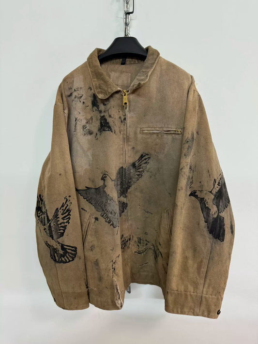 Dirty Dye Washed Distressed Jacket