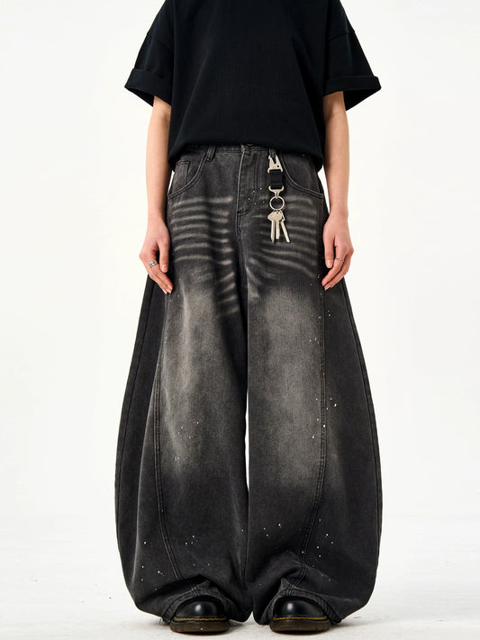 Retro Washed Ink Whisker Jeans