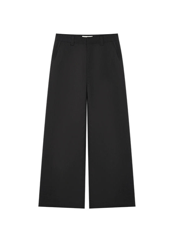 Two-Tone Vintage-Inspired A-Line Wide-Leg Pants