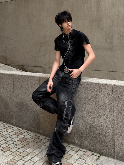 Metal Cross Fitted Tee