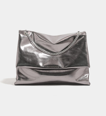 Luxury Split Leather Chain Tote BAG