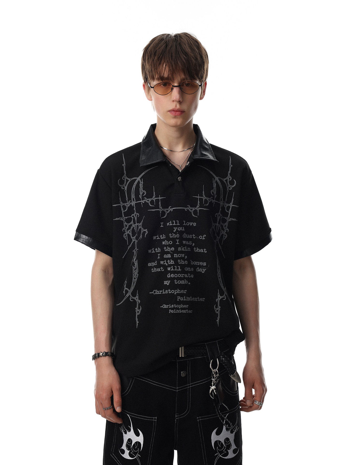 Vintage Gothic Waffle Polo