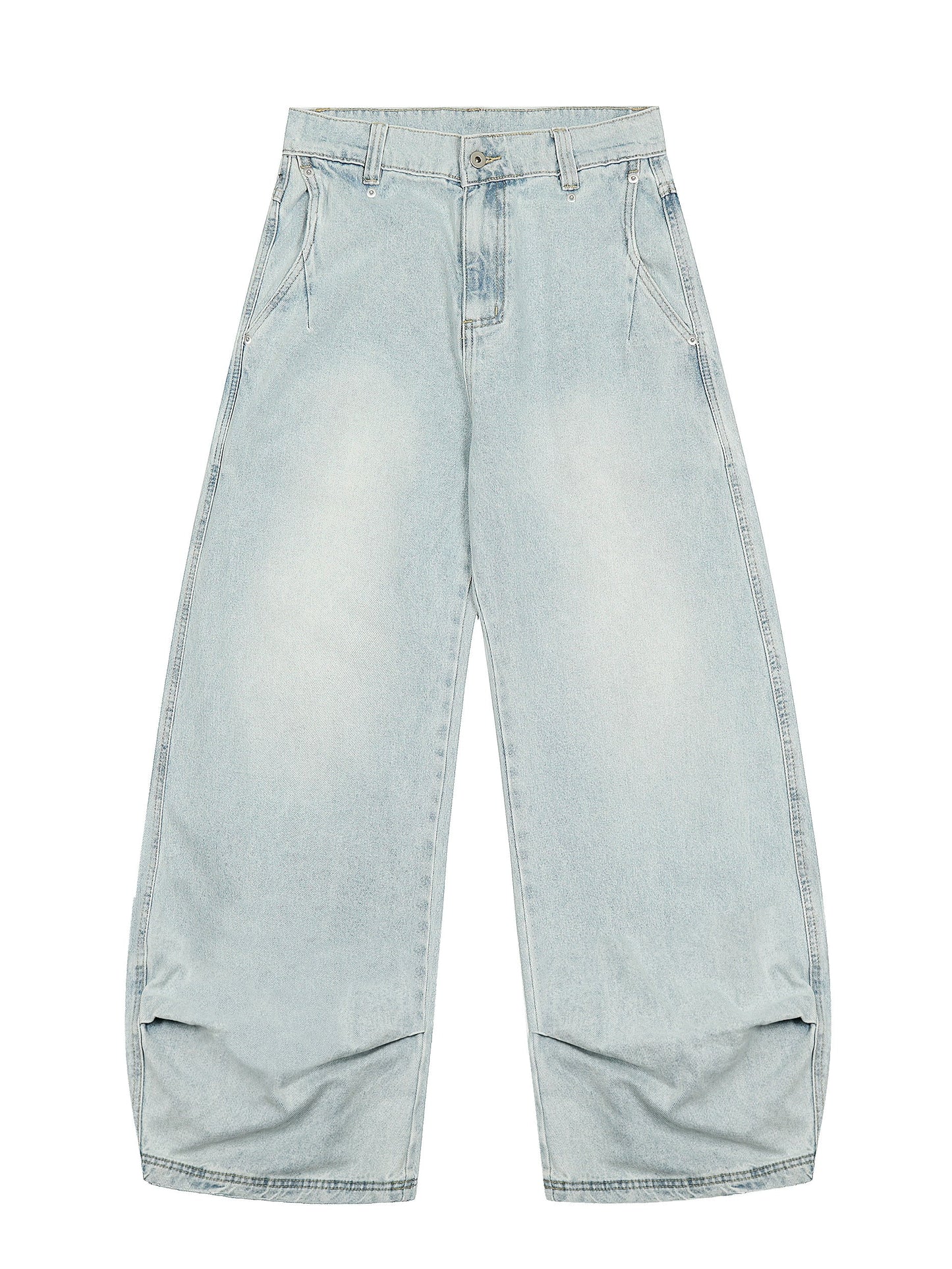 Washed Drape Machete Jeans