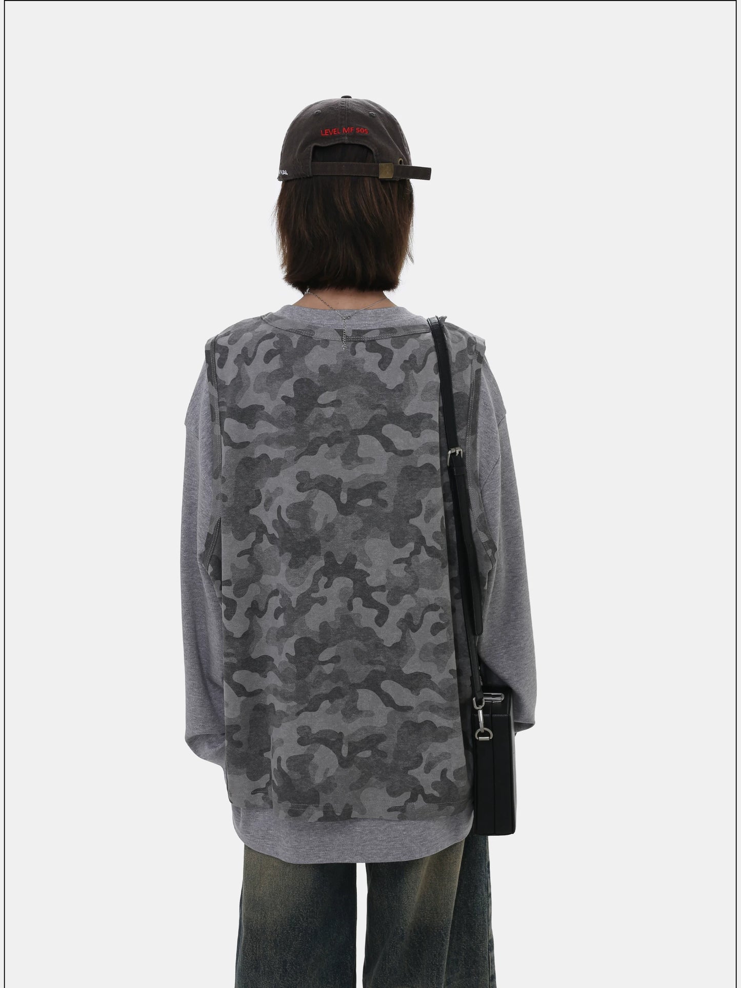 Layered 2 Piece Set Camo & Long Sleeve Tee