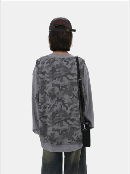 Layered 2 Piece Set Camo & Long Sleeve Tee