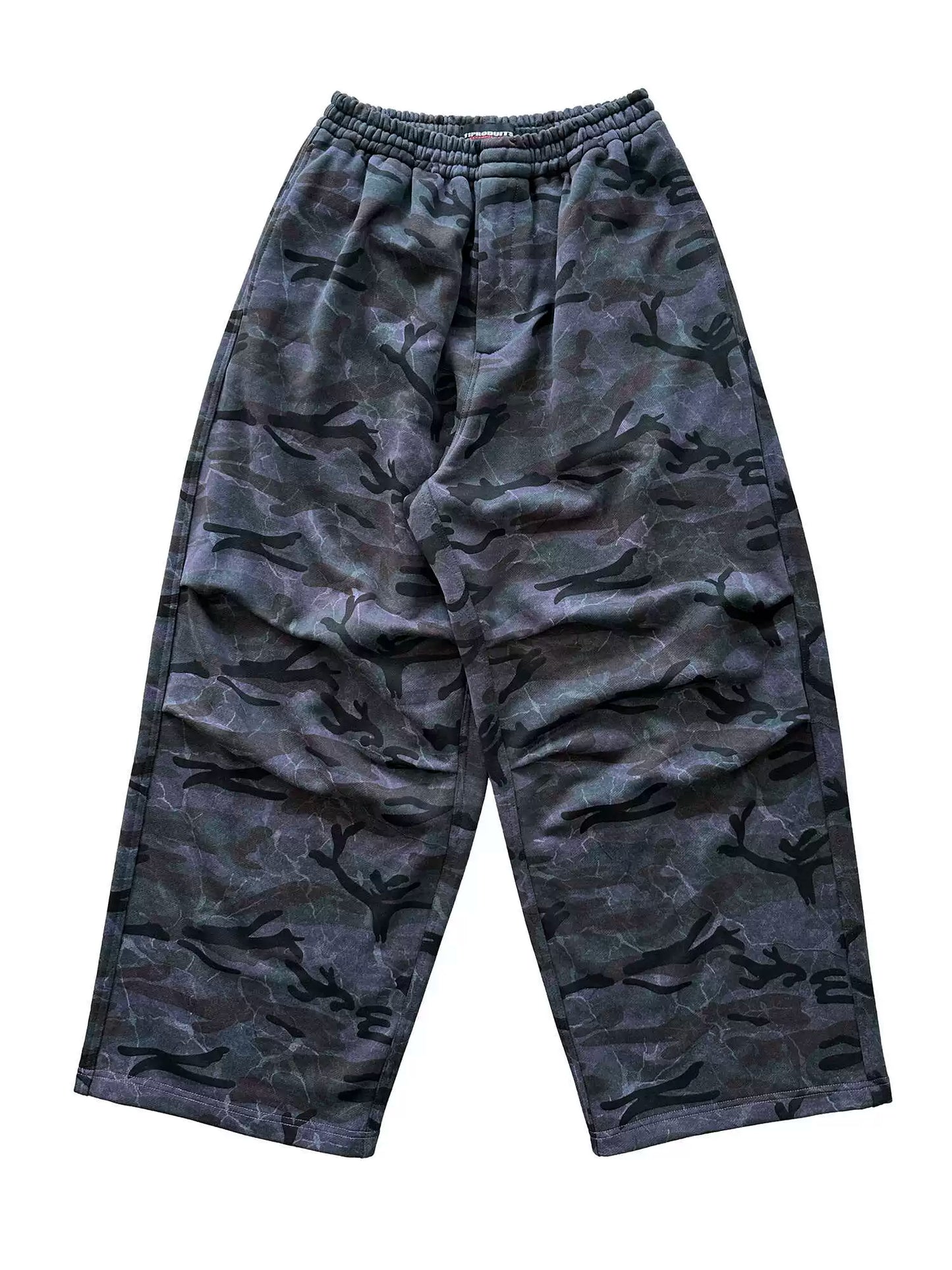 Drawstring Elastic Camoflauge Pants
