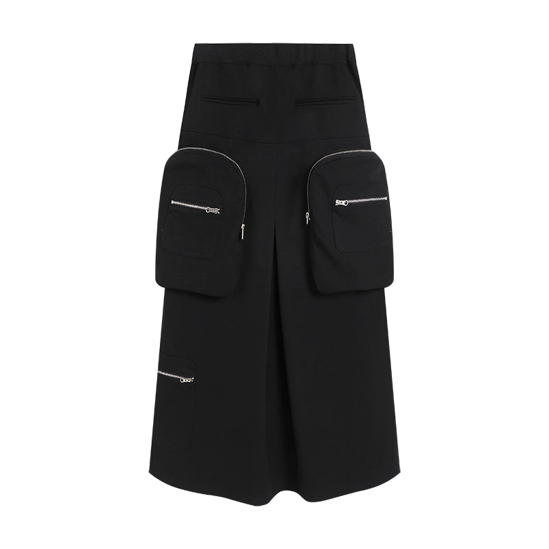 Zip Pocket Long Skirt