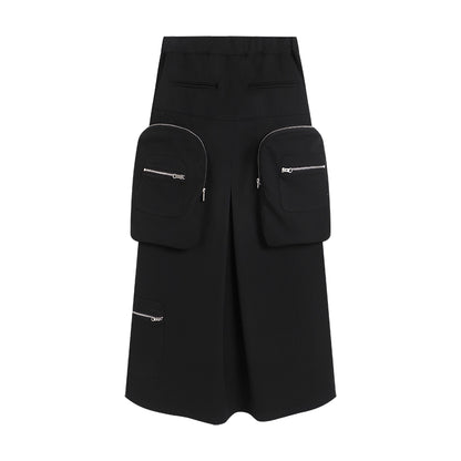 Zip Pocket Long Skirt