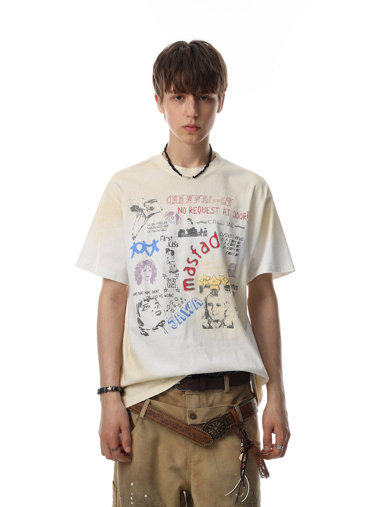 Vintage Gradient Graffiti Graphic Tee