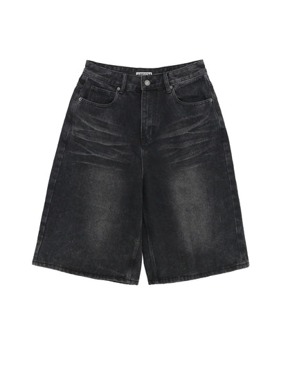Mid-Length Denim Pants
