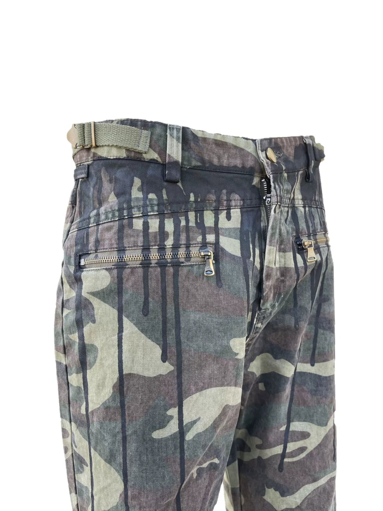 Washed Distressed Camouflage PANTS