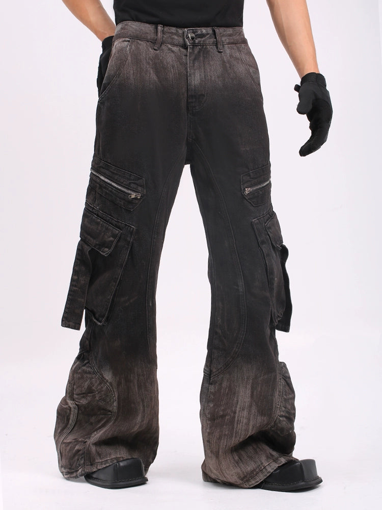 Aged Scrap Cargo Denim Pants