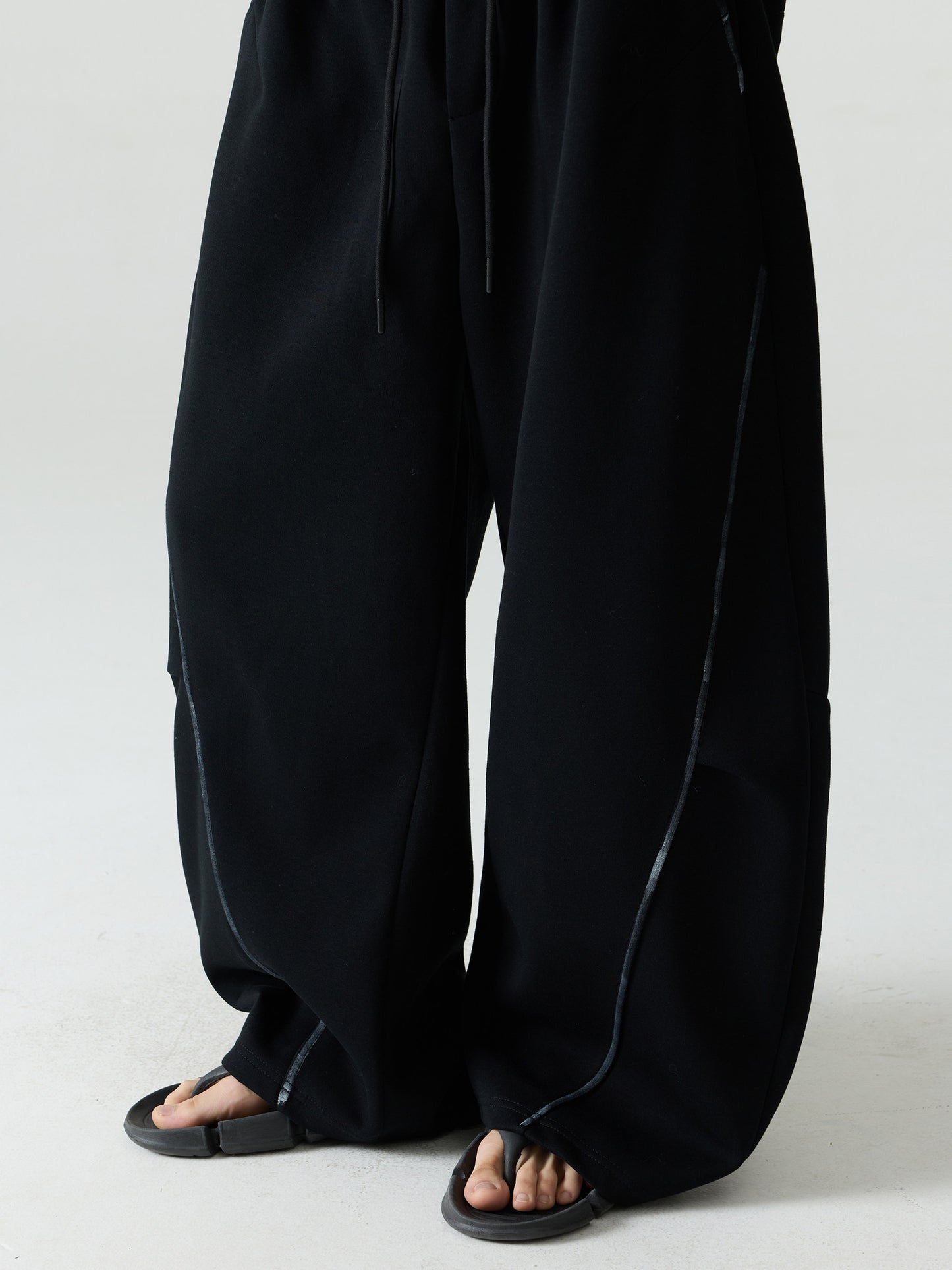 Graffiti Wide-Leg Sweatpants