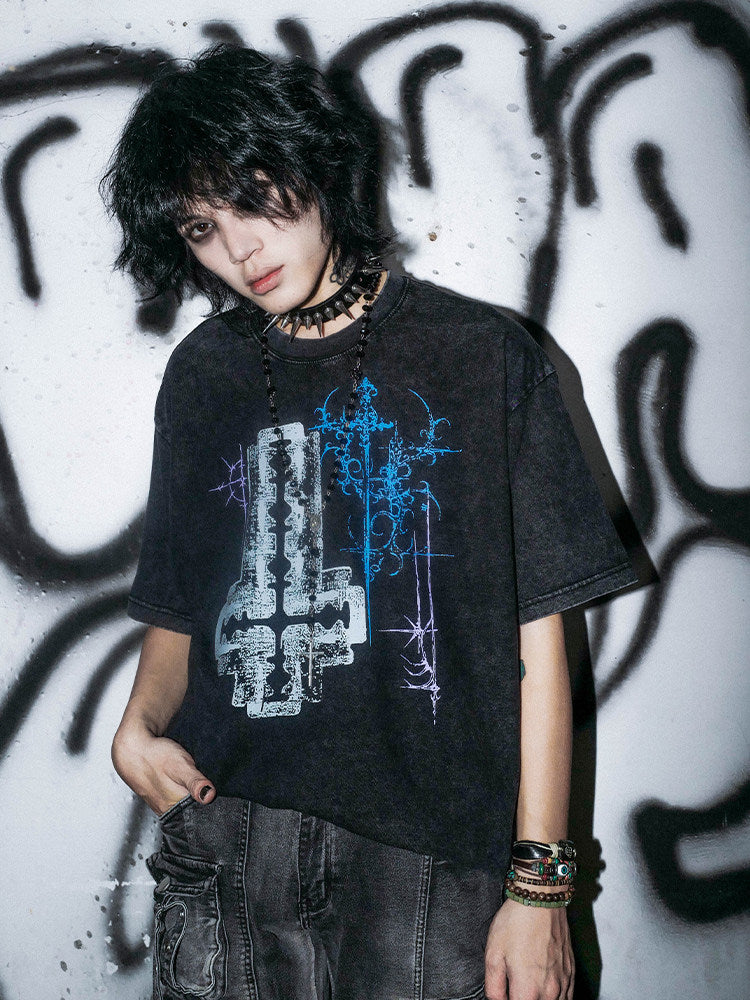 Blade Cross Washed Tee