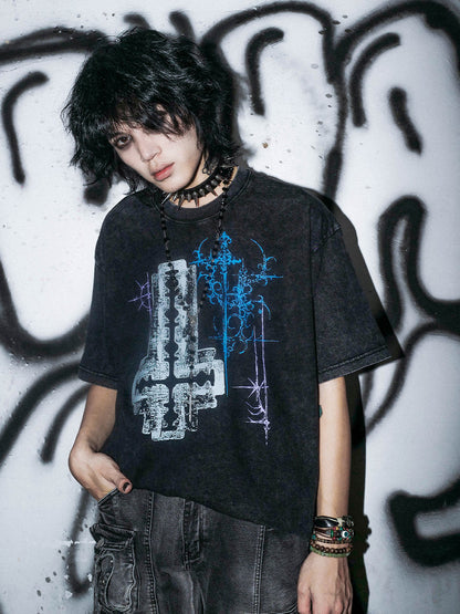 Blade Cross Washed Tee