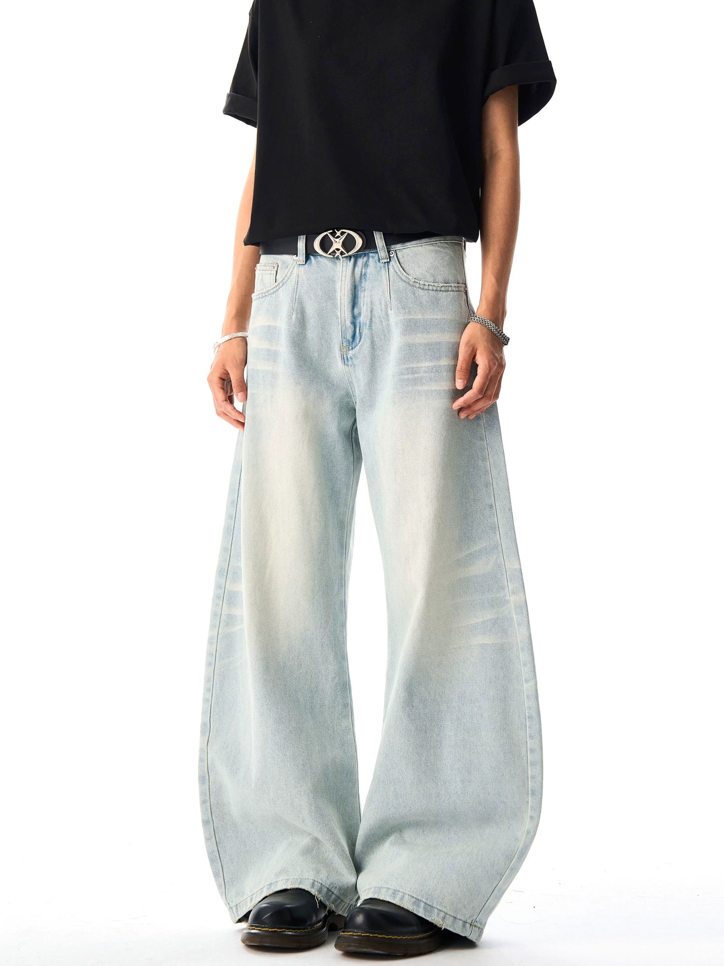 Retro Washed Cat Whisker Jeans