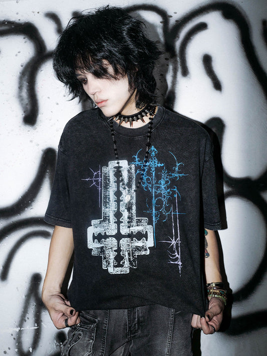 Blade Cross Washed Tee