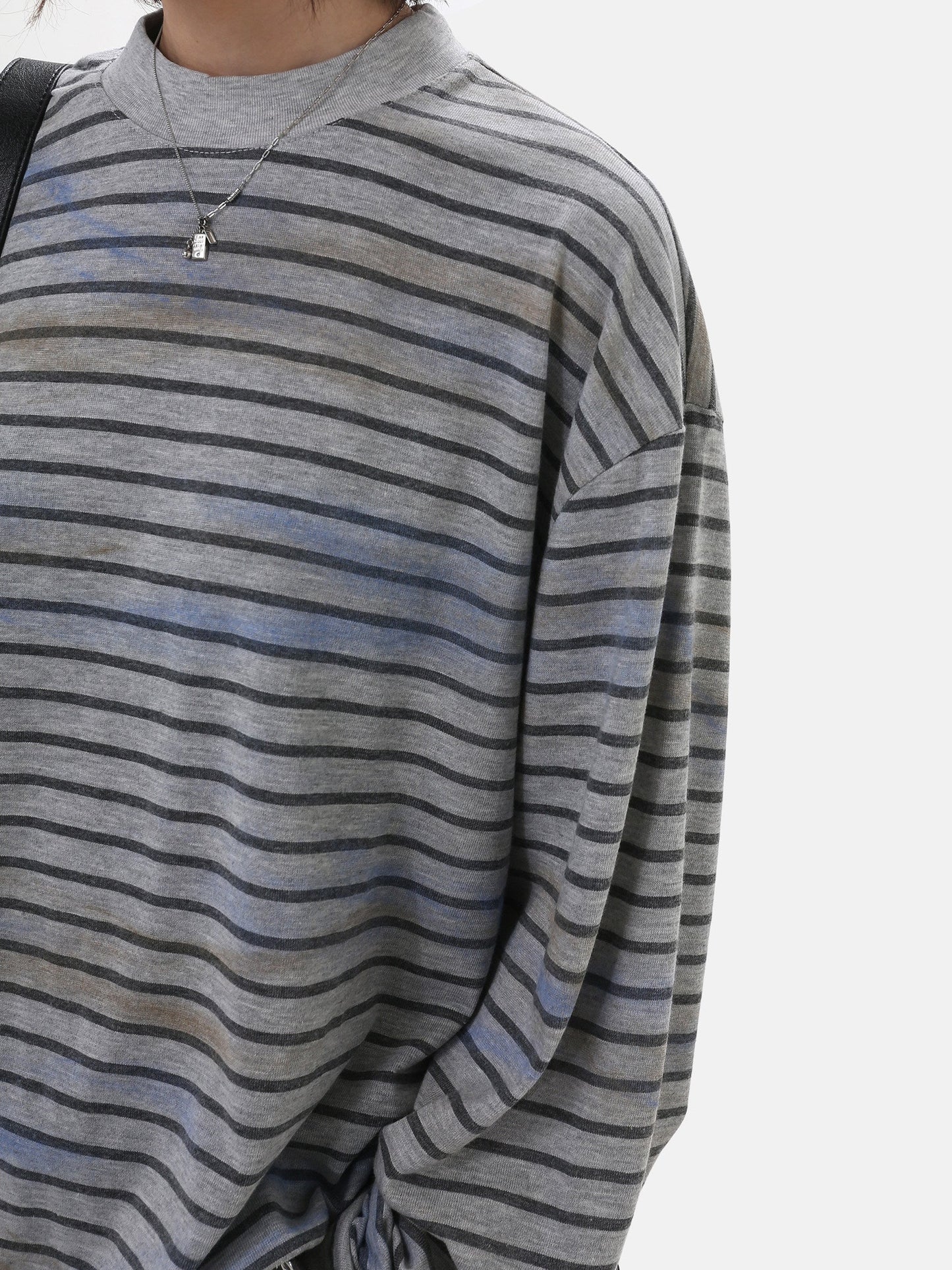 Vintage Distressed Striped Long Sleeve Tee