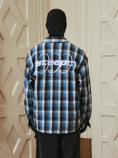 New Lapel Plaid Long Shirt